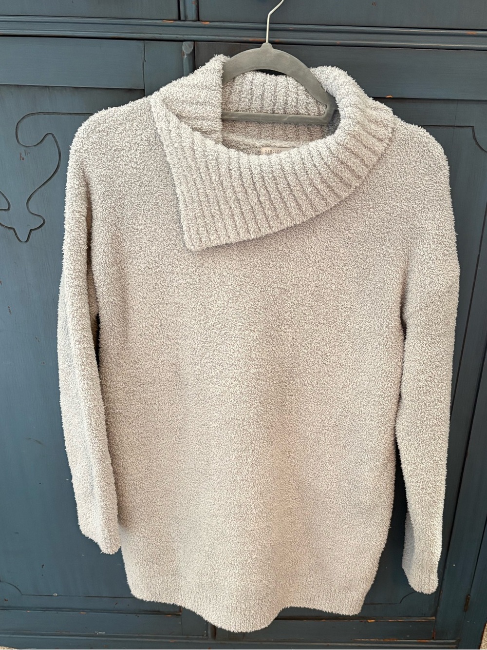 Barefoot Dreams Asymmetrical Funnel Neck Sweater